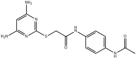 N-[4-(acetylamino)phenyl]-2-[(4,6-diaminopyrimidin-2-yl)sulfanyl]acetamide Structural