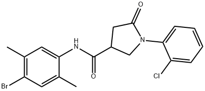 N-(4-bromo-2,5-dimethylphenyl)-1-(2-chlorophenyl)-5-oxopyrrolidine-3-carboxamide Structural
