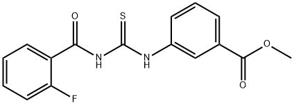 methyl 3-({[(2-fluorophenyl)carbonyl]carbamothioyl}amino)benzoate Structural