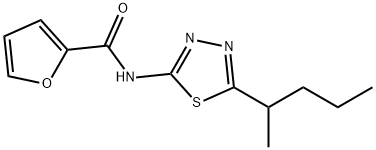 N-[5-(pentan-2-yl)-1,3,4-thiadiazol-2-yl]furan-2-carboxamide Structural