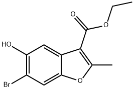 ethyl 6-bromo-5-hydroxy-2-methylbenzofuran-3-carboxylate Structural