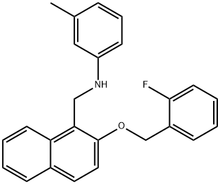 N-({2-[(2-fluorobenzyl)oxy]naphthalen-1-yl}methyl)-3-methylaniline Structural