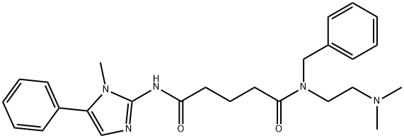 N-benzyl-N-[2-(dimethylamino)ethyl]-N'-(1-methyl-5-phenyl-1H-imidazol-2-yl)pentanediamide Structural
