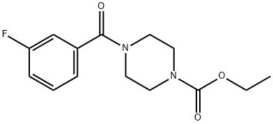 ethyl 4-[(3-fluorophenyl)carbonyl]piperazine-1-carboxylate Structural