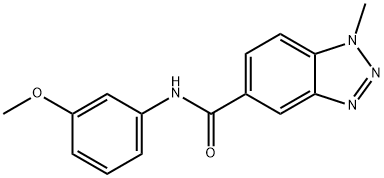 N-(3-methoxyphenyl)-1-methyl-1H-benzotriazole-5-carboxamide Structural