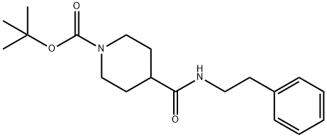 tert-butyl 4-{[(2-phenylethyl)amino]carbonyl}-1-piperidinecarboxylate Structural