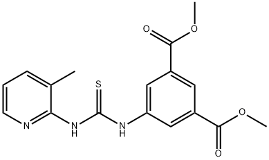 dimethyl 5-{[(3-methylpyridin-2-yl)carbamothioyl]amino}benzene-1,3-dicarboxylate Structural