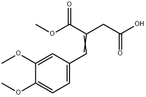 Butanedioic acid, [(3,4-dimethoxyphenyl)methylene]-, 1-methyl ester Structural