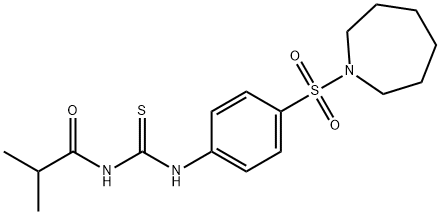N-({[4-(1-azepanylsulfonyl)phenyl]amino}carbonothioyl)-2-methylpropanamide Structural