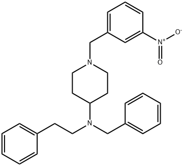 N-benzyl-1-(3-nitrobenzyl)-N-(2-phenylethyl)piperidin-4-amine Structural