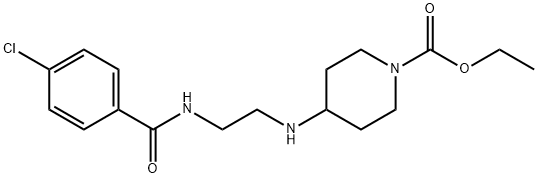 ethyl 4-[(2-{[(4-chlorophenyl)carbonyl]amino}ethyl)amino]piperidine-1-carboxylate Structural