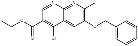 ethyl 6-(benzyloxy)-4-hydroxy-7-methyl-1,8-naphthyridine-3-carboxylate Structural