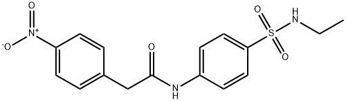 N-[4-(ethylsulfamoyl)phenyl]-2-(4-nitrophenyl)acetamide Structural