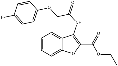 ethyl 3-(2-(4-fluorophenoxy)acetamido)benzofuran-2-carboxylate Structural
