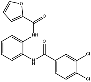 N-(2-{[(3,4-dichlorophenyl)carbonyl]amino}phenyl)furan-2-carboxamide Structural