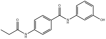 N-(3-hydroxyphenyl)-4-(propanoylamino)benzamide Structural