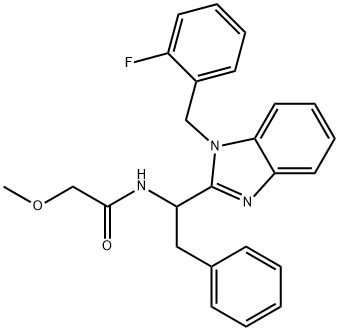 N-(1-(1-(2-fluorobenzyl)-1H-benzo[d]imidazol-2-yl)-2-phenylethyl)-2-methoxyacetamide Structural