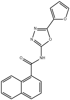 N-(5-(furan-2-yl)-1,3,4-oxadiazol-2-yl)-1-naphthamide Structural