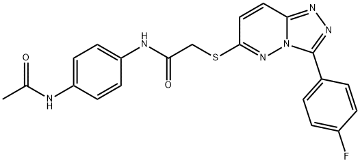 N-(4-acetamidophenyl)-2-((3-(4-fluorophenyl)-[1,2,4]triazolo[4,3-b]pyridazin-6-yl)thio)acetamide Structural