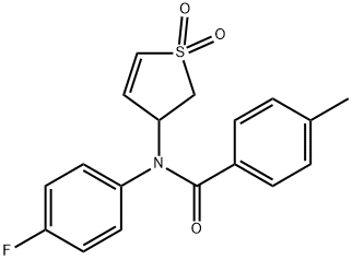 N-(1,1-dioxido-2,3-dihydrothiophen-3-yl)-N-(4-fluorophenyl)-4-methylbenzamide Structural