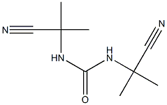 Urea,N,N'-bis(1-cyano-1-methylethyl)- Structural