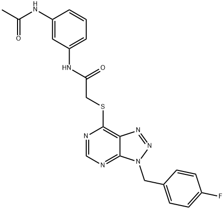 N-(3-acetamidophenyl)-2-((3-(4-fluorobenzyl)-3H-[1,2,3]triazolo[4,5-d]pyrimidin-7-yl)thio)acetamide Structural