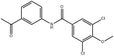 N-(3-Acetyl-phenyl)-3,5-dichloro-4-methoxy-benzamide Structural