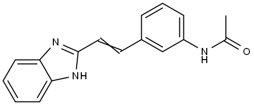 N-[3-[(E)-2-(1H-benzimidazol-2-yl)ethenyl]phenyl]acetamide Structural