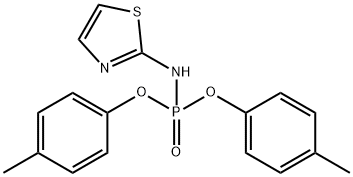 N-bis(4-methylphenoxy)phosphoryl-1,3-thiazol-2-amine Structural