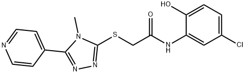 N-(5-chloro-2-hydroxyphenyl)-2-{[4-methyl-5-(pyridin-4-yl)-4H-1,2,4-triazol-3-yl]sulfanyl}acetamide Structural