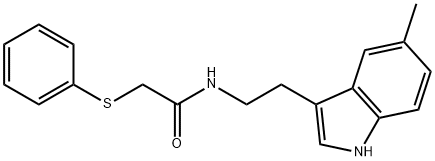 N-[2-(5-methyl-1H-indol-3-yl)ethyl]-2-phenylsulfanylacetamide Structural