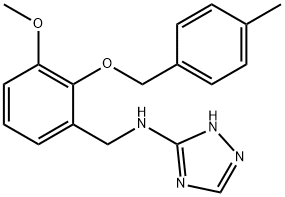 N-{3-methoxy-2-[(4-methylbenzyl)oxy]benzyl}-1H-1,2,4-triazol-3-amine Structural