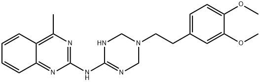 N-[3-[2-(3,4-dimethoxyphenyl)ethyl]-2,4-dihydro-1H-1,3,5-triazin-6-yl]-4-methylquinazolin-2-amine Structural