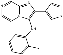 N-(2-methylphenyl)-2-(thiophen-3-yl)imidazo[1,2-a]pyrazin-3-amine Structural