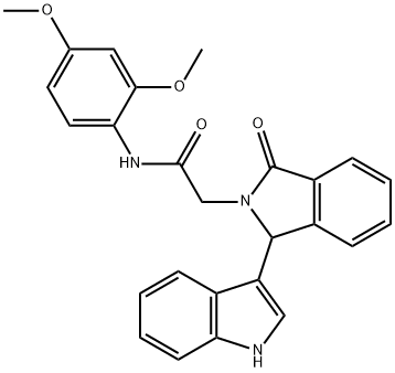 N-(2,4-dimethoxyphenyl)-2-[1-(1H-indol-3-yl)-3-oxo-1,3-dihydro-2H-isoindol-2-yl]acetamide Structural