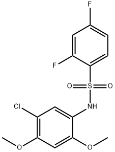 N-(5-chloro-2,4-dimethoxyphenyl)-2,4-difluorobenzenesulfonamide Structural