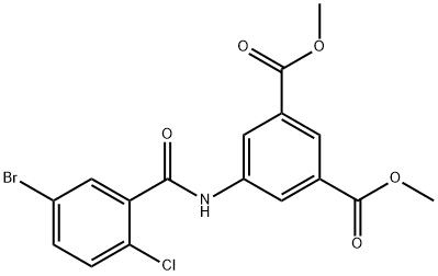 dimethyl 5-[(5-bromo-2-chlorobenzoyl)amino]isophthalate Structural
