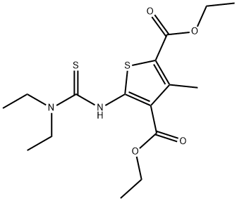 diethyl 5-{[(diethylamino)carbothioyl]amino}-3-methyl-2,4-thiophenedicarboxylate Structural