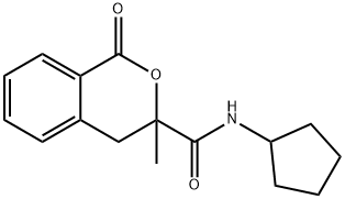 N-cyclopentyl-3-methyl-1-oxo-3,4-dihydro-1H-isochromene-3-carboxamide Structural