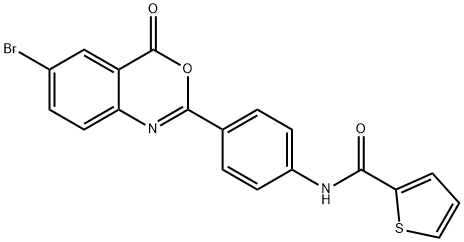 N-[4-(6-bromo-4-oxo-4H-3,1-benzoxazin-2-yl)phenyl]thiophene-2-carboxamide Structural