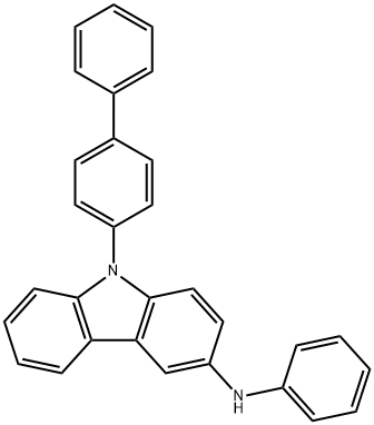N-phenyl-9-(4-phenylphenyl)carbazol-3-amine Structural