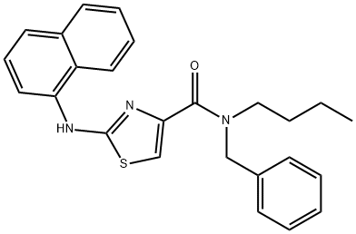 N-benzyl-N-butyl-2-(naphthalen-1-ylamino)-1,3-thiazole-4-carboxamide Structural