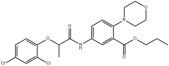 propyl 5-{[2-(2,4-dichlorophenoxy)propanoyl]amino}-2-(morpholin-4-yl)benzoate Structural