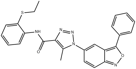 N-(2-ethylsulfanylphenyl)-5-methyl-1-(3-phenyl-2,1-benzoxazol-5-yl)triazole-4-carboxamide Structural