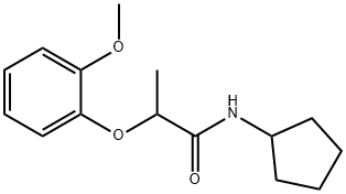 N-cyclopentyl-2-(2-methoxyphenoxy)propanamide Structural