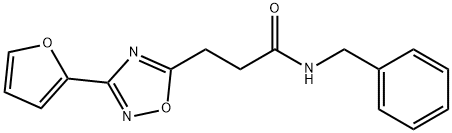 N-benzyl-3-[3-(furan-2-yl)-1,2,4-oxadiazol-5-yl]propanamide Structural