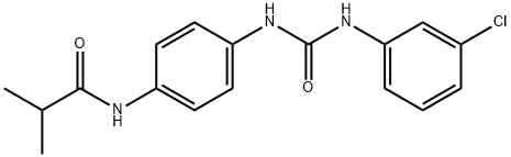 N-[4-[(3-chlorophenyl)carbamoylamino]phenyl]-2-methylpropanamide Structural