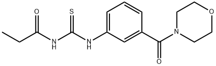 N-({[3-(4-morpholinylcarbonyl)phenyl]amino}carbonothioyl)propanamide Structural
