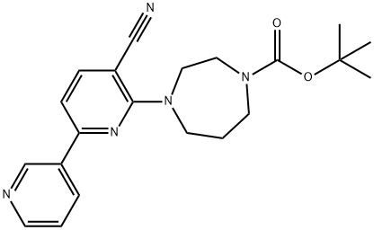 tert-butyl 4-{5-cyano-[2,3-bipyridine]-6-yl}-1,4-diazepane-1-carboxylate Structural