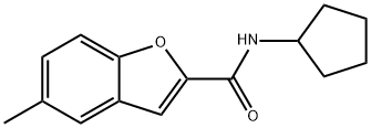 N-cyclopentyl-5-methyl-1-benzofuran-2-carboxamide Structural
